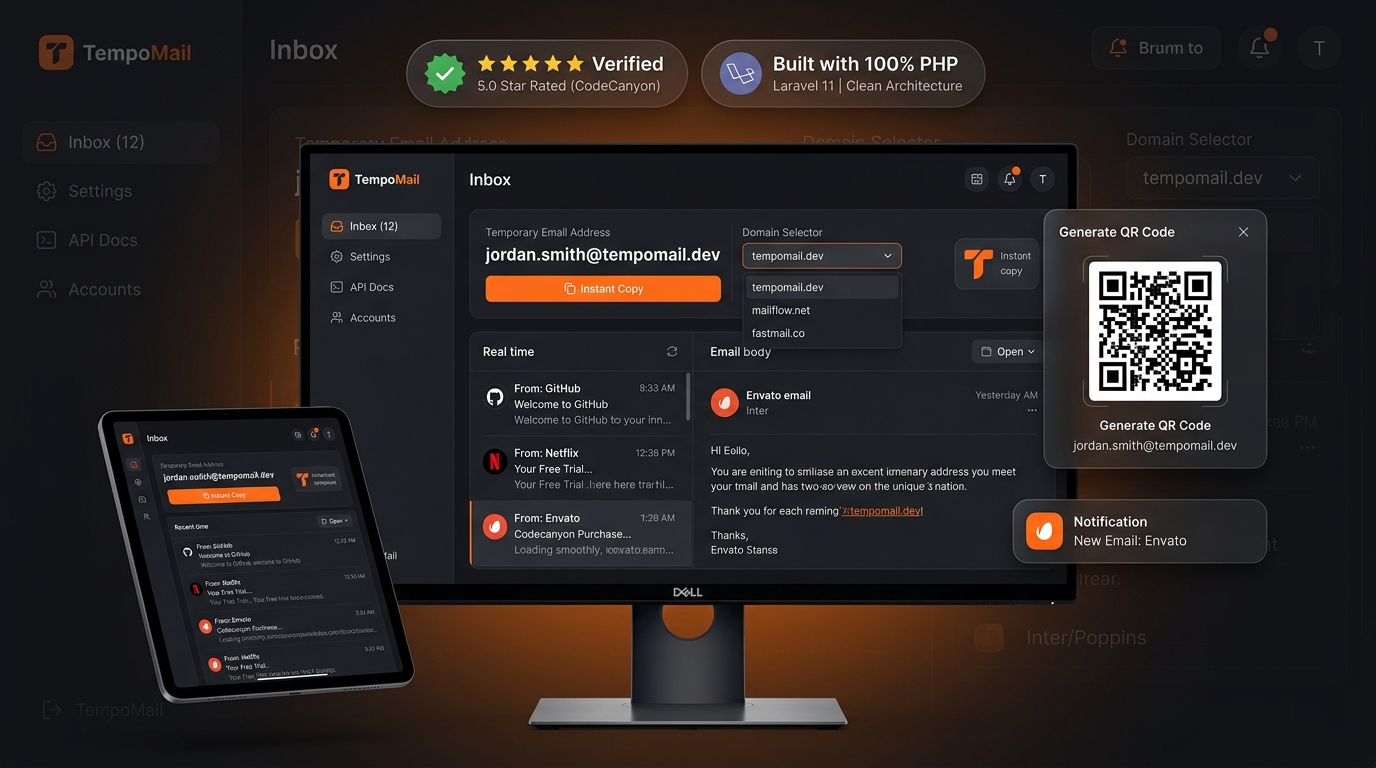 TempoMail Frontend Interface