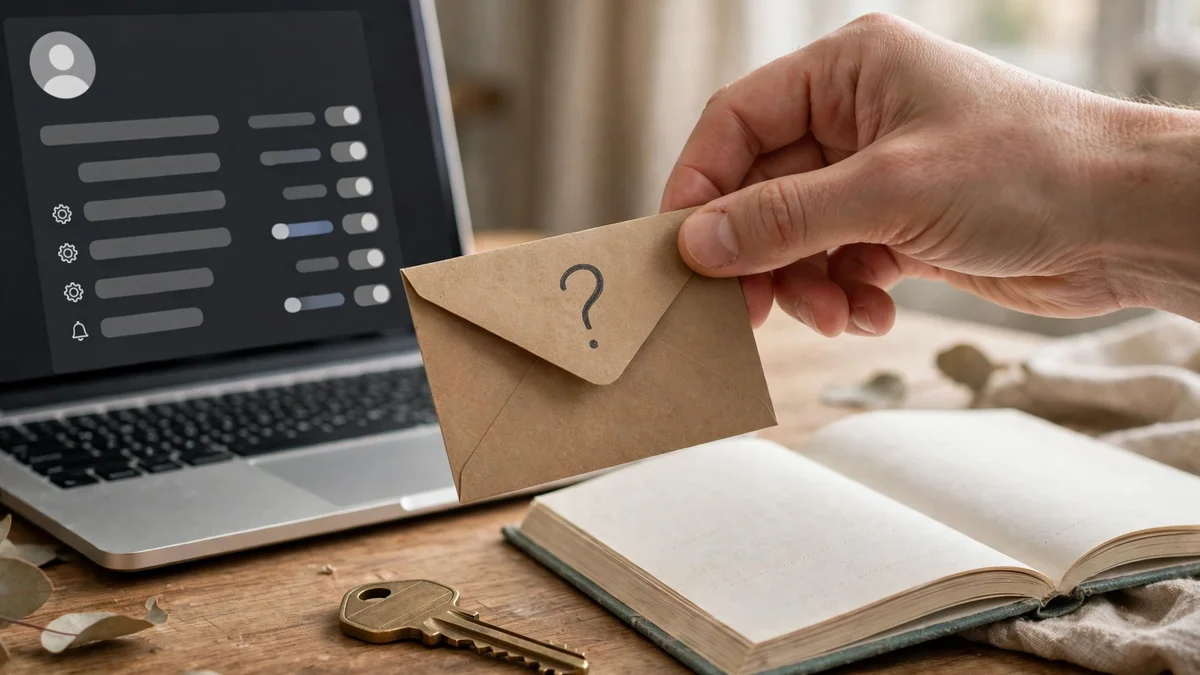 Swapping a paper envelope for a brass key — moving a Duolingo account to a permanent email while the temp inbox still works