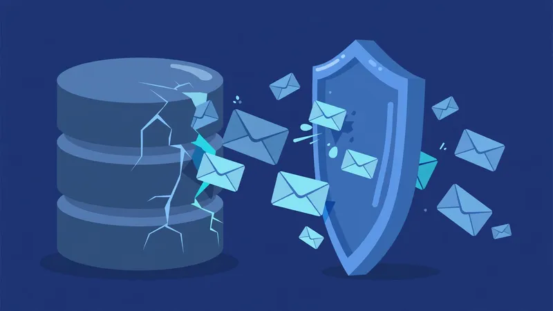 Data breach leaking emails blocked by security shield
