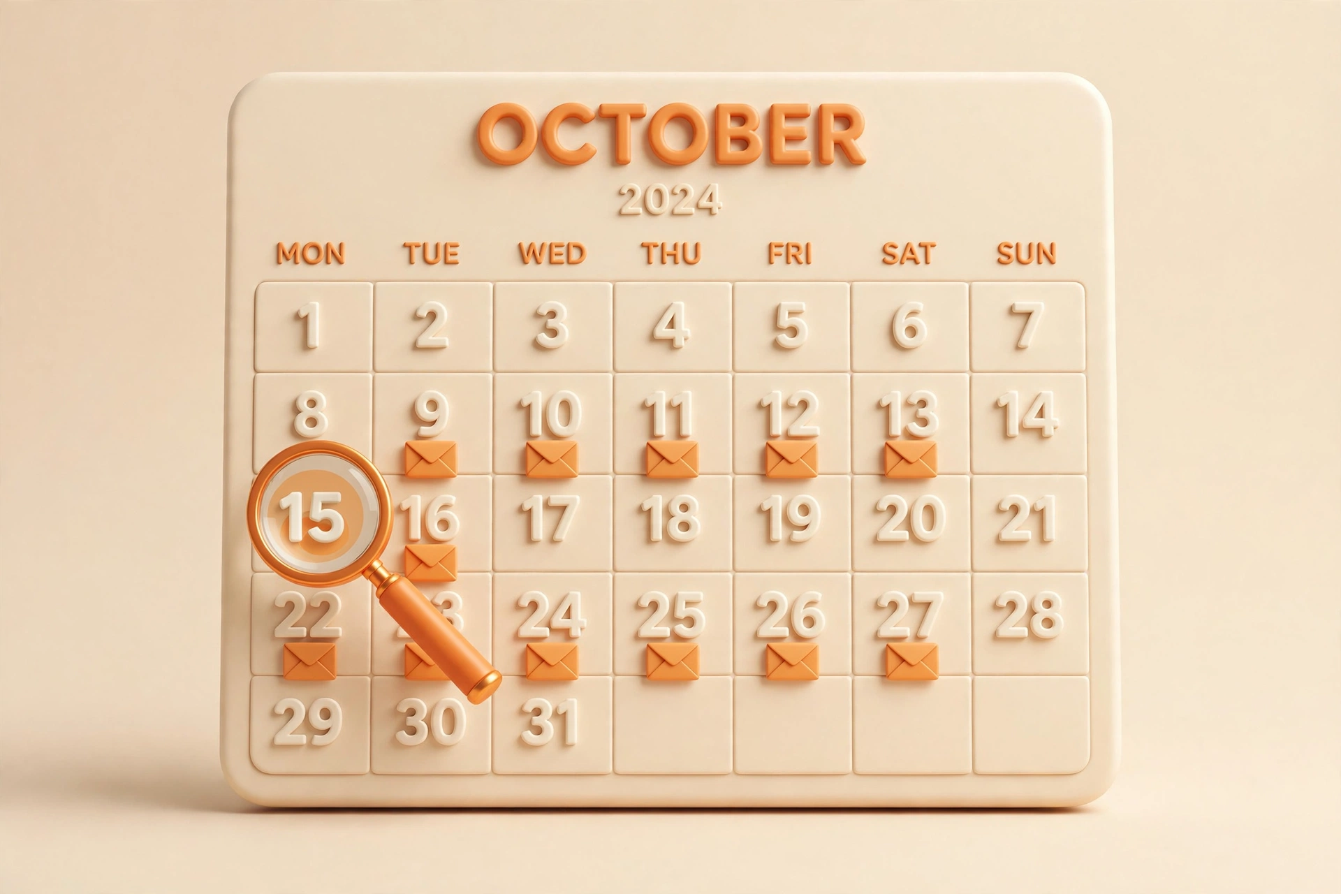 Calendar showing how long temp mail messages last