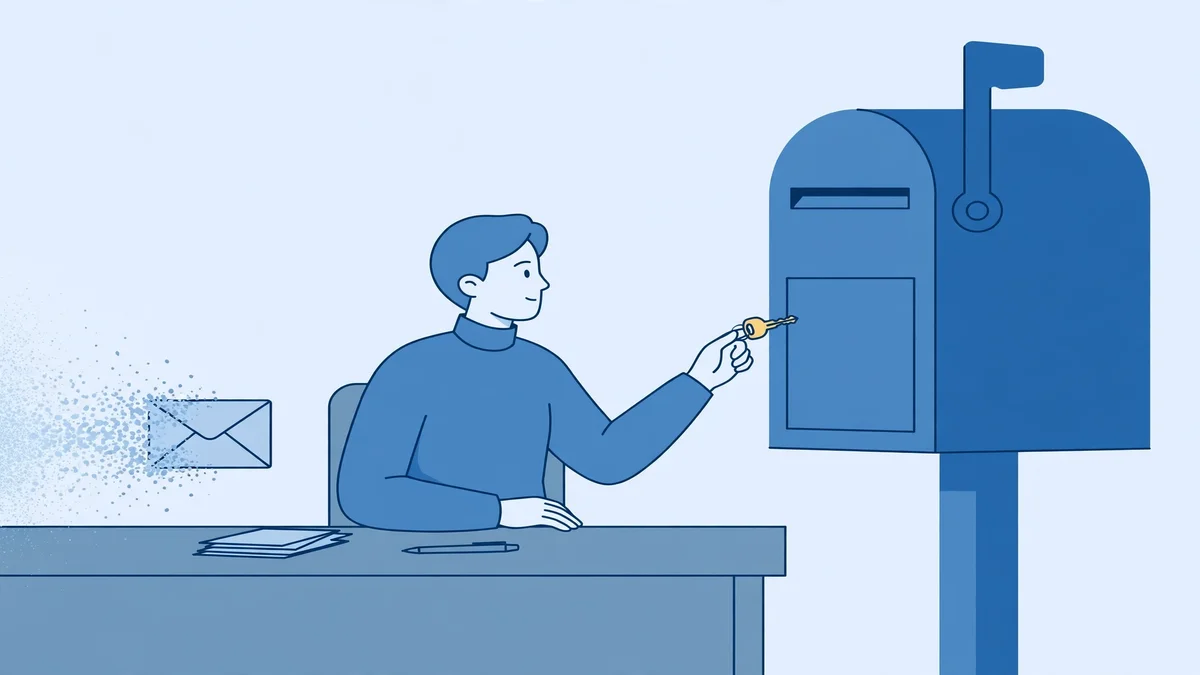 Handing over account access from a disposable inbox to a permanent mailbox