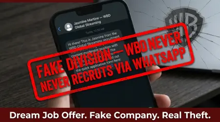 WBD Streaming Scam Email: Fake Job, Real Identity Theft