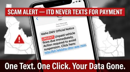 Idaho DMV Scam Text Alert: Fake Messages Targeting Drivers