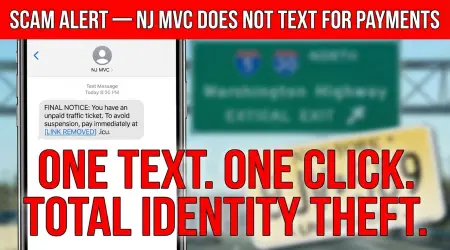 NJ MVC Scam Text Alert: Fake Messages Targeting Drivers Right Now