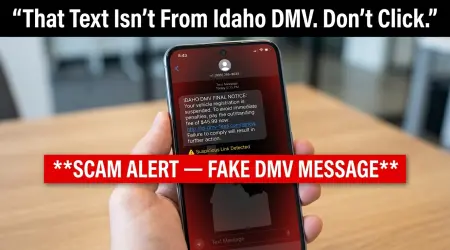 Idaho DMV Text Scam Alert: Fake Messages & How to Spot Them Fast