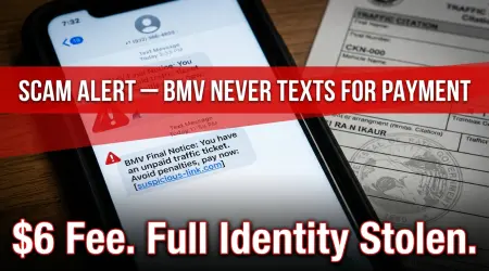 BMV Unpaid Ticket Scam Text: Fake Messages & How to Stay Safe