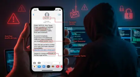 Texas DMV Text Scam: Fake Messages, Red Flags & How to Stay Safe