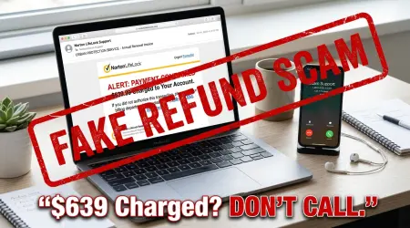 Norton LifeLock Scam: Fake $639 Charge Trick Explained