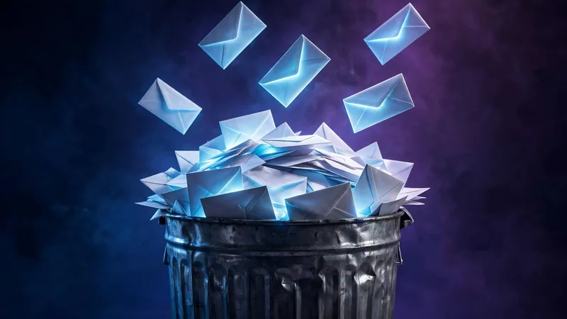 Overflowing trash mail inbox — disposable trash email keeps spam out of your real inbox