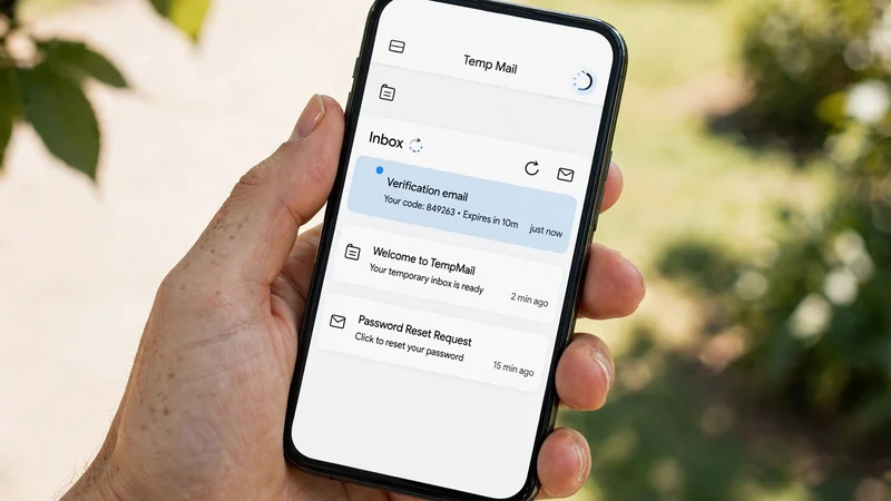 TempMailUSA inbox receiving an OTP code on Android in the USA