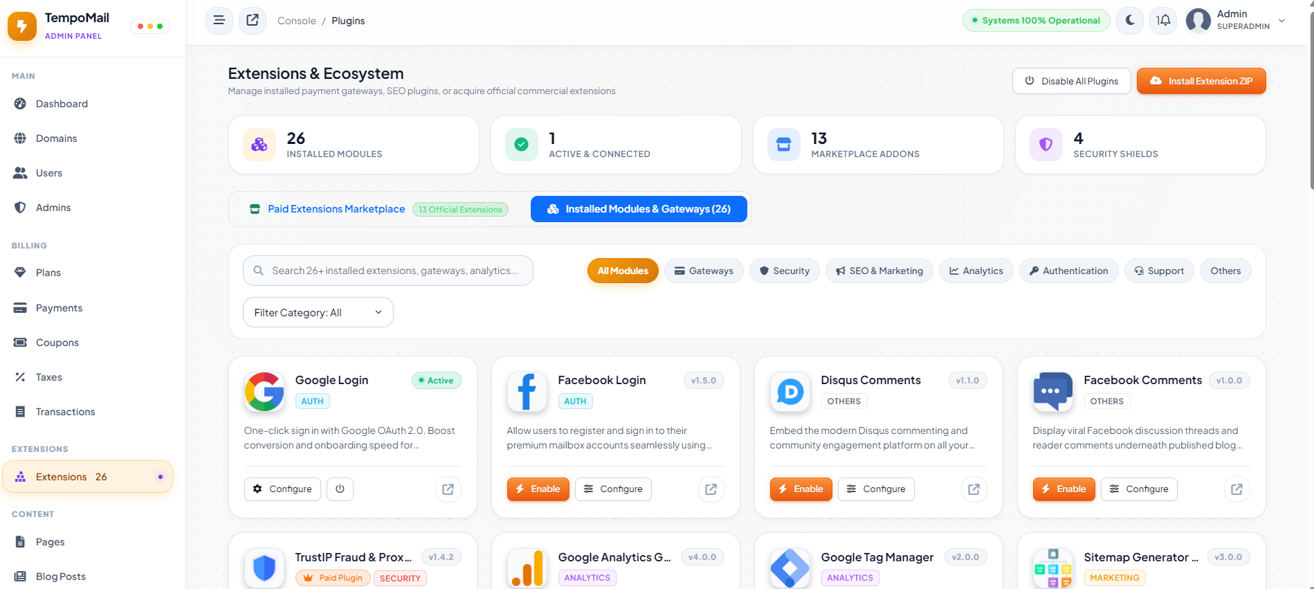 TempoMail - Disposable Temporary Email SaaS Platform (v1.0) — Interface Screenshot 5