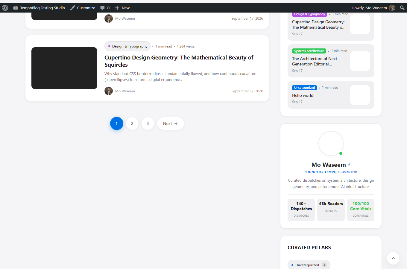 TempoBlog – Modern WordPress Editorial Theme — Interface Screenshot 2