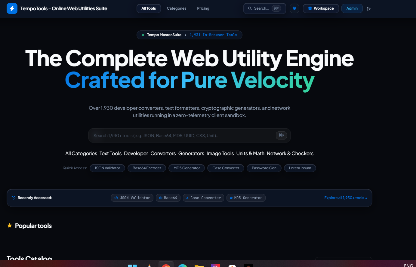 TempoTools – All-in-One Web Tools PHP Script — Interface Screenshot 11
