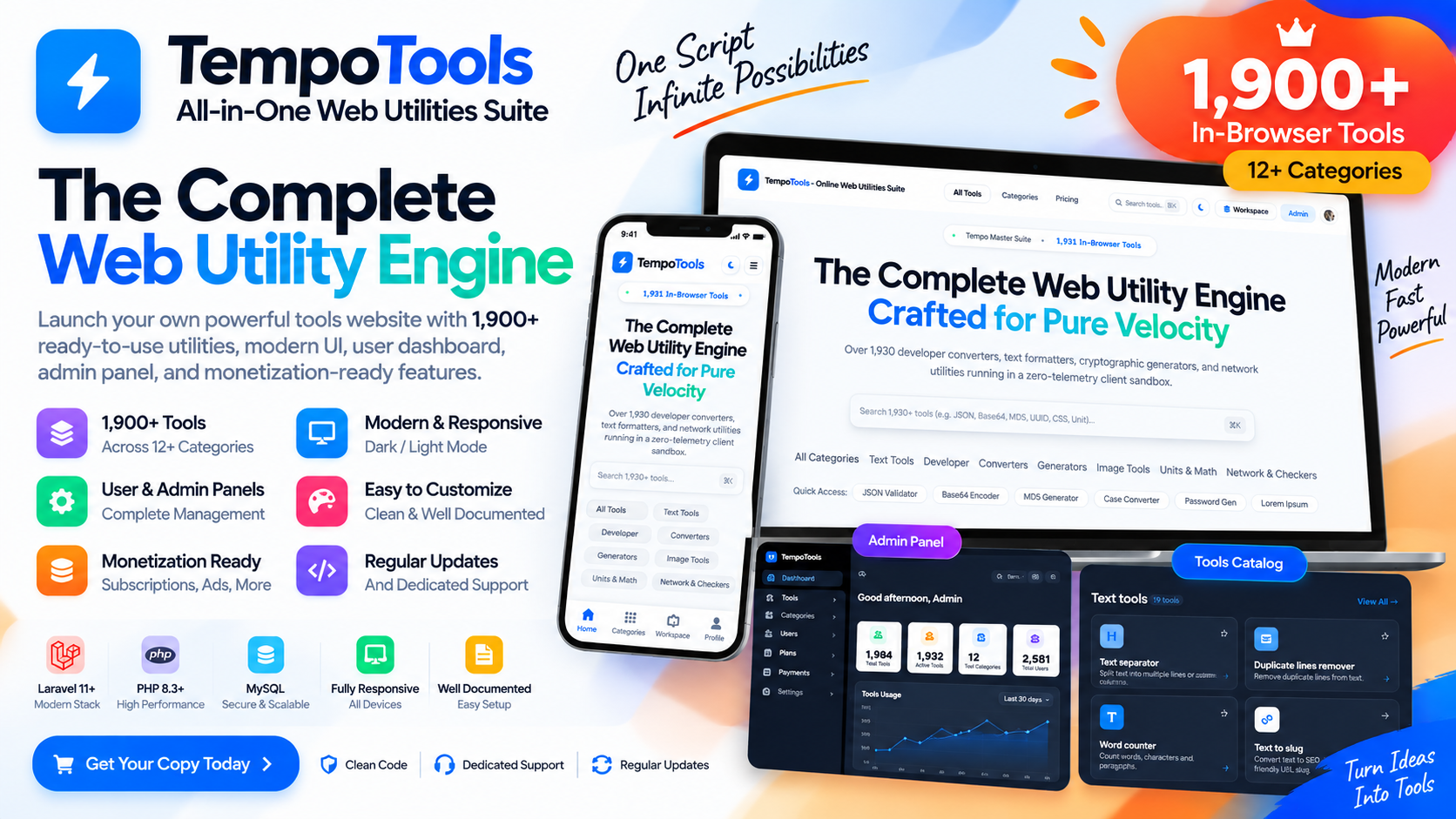 TempoTools – All-in-One Web Tools PHP Script